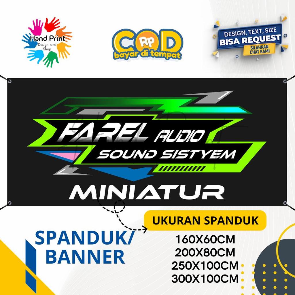 Cetak Spanduk Banner Sound Audio System MMT Spanduk Custom 200x100