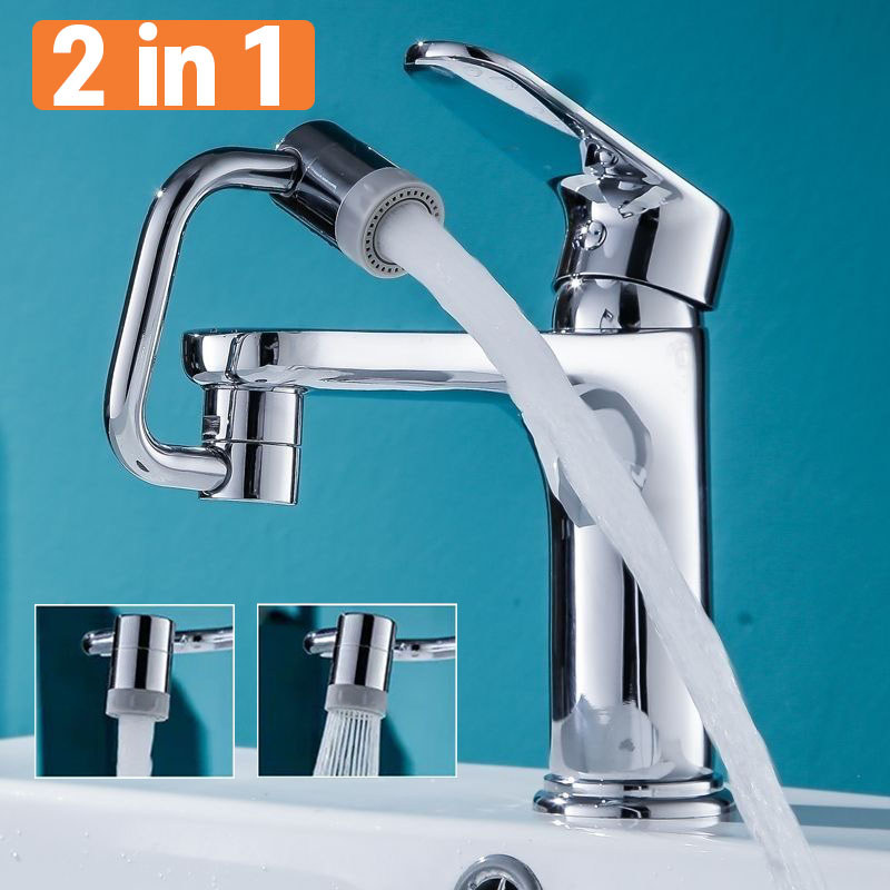 Universal Splash Filter Faucet Extension Wastafel Putaran Lengan Robotik Filter Purifier Stainless K