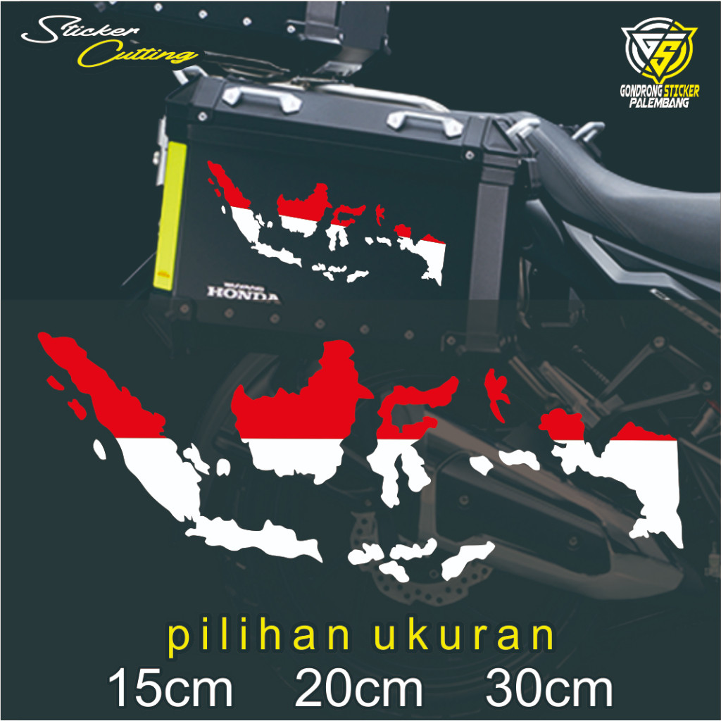 Sticker Cutting PETA INDONESIA Box Touring, Stiker Peta Pulau Indonesia