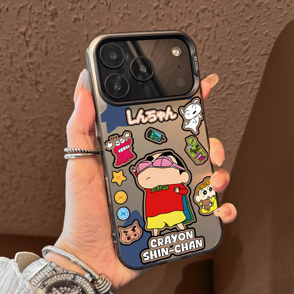 Nudesign Shin-chan Superman Sesuai untuk phone case vivo v40 lite aesthetic y17s premium y16 one pie