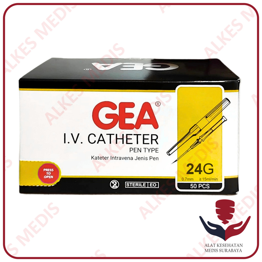 IV Catheter 24G GEA Surflo Infus Abbocath Pen I.V Abocath Cateter 24 G