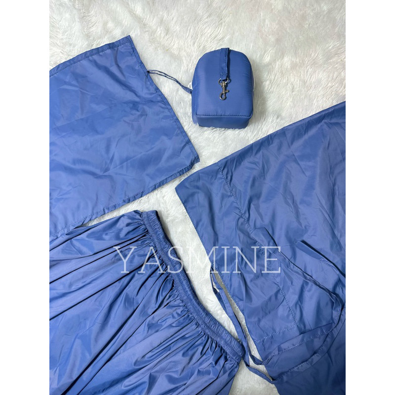 Mukena Travel Pouch MUKENA MINI PARASUT PREMIUM KOREA parasut 2in1 Tas Kotak