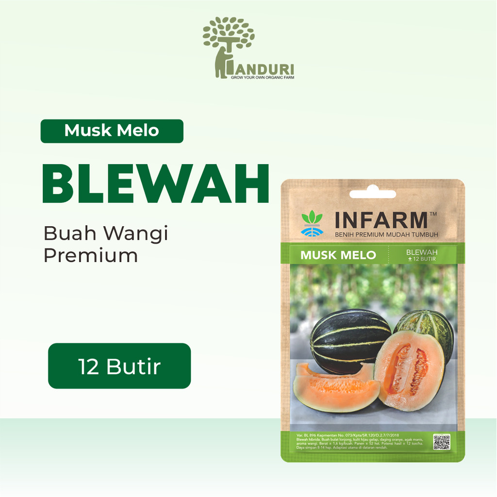 TANDURI - Benih Buah Blewah Muskmelo, Bibit Super Buah Blewah Benih Unggul Buah Blewah Manis Premium