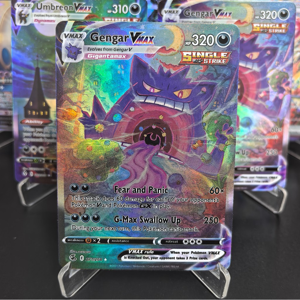 PTCG Pokemon Collection Cards Pikachu Umbreon Gengar Latias GX EX V MAX RARE Self Made Single Cards 
