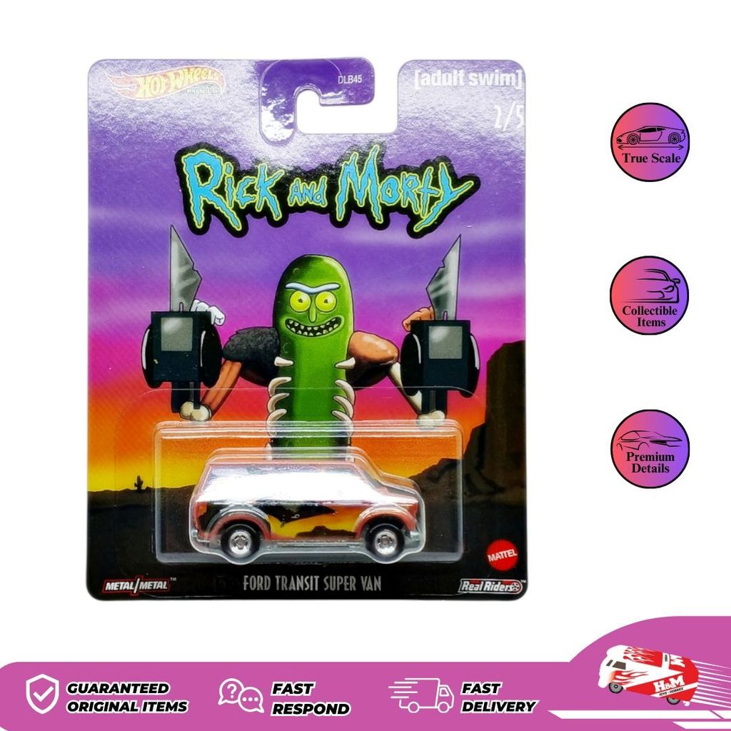 Hot wheels Premium Rick and Morty Ford Transit Super Van