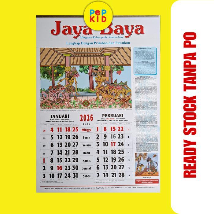 KALENDER JAYA BAYA - KALENDER JAYABAYA - KALENDER JOYOBOYO ORIGINAL Terlaris
