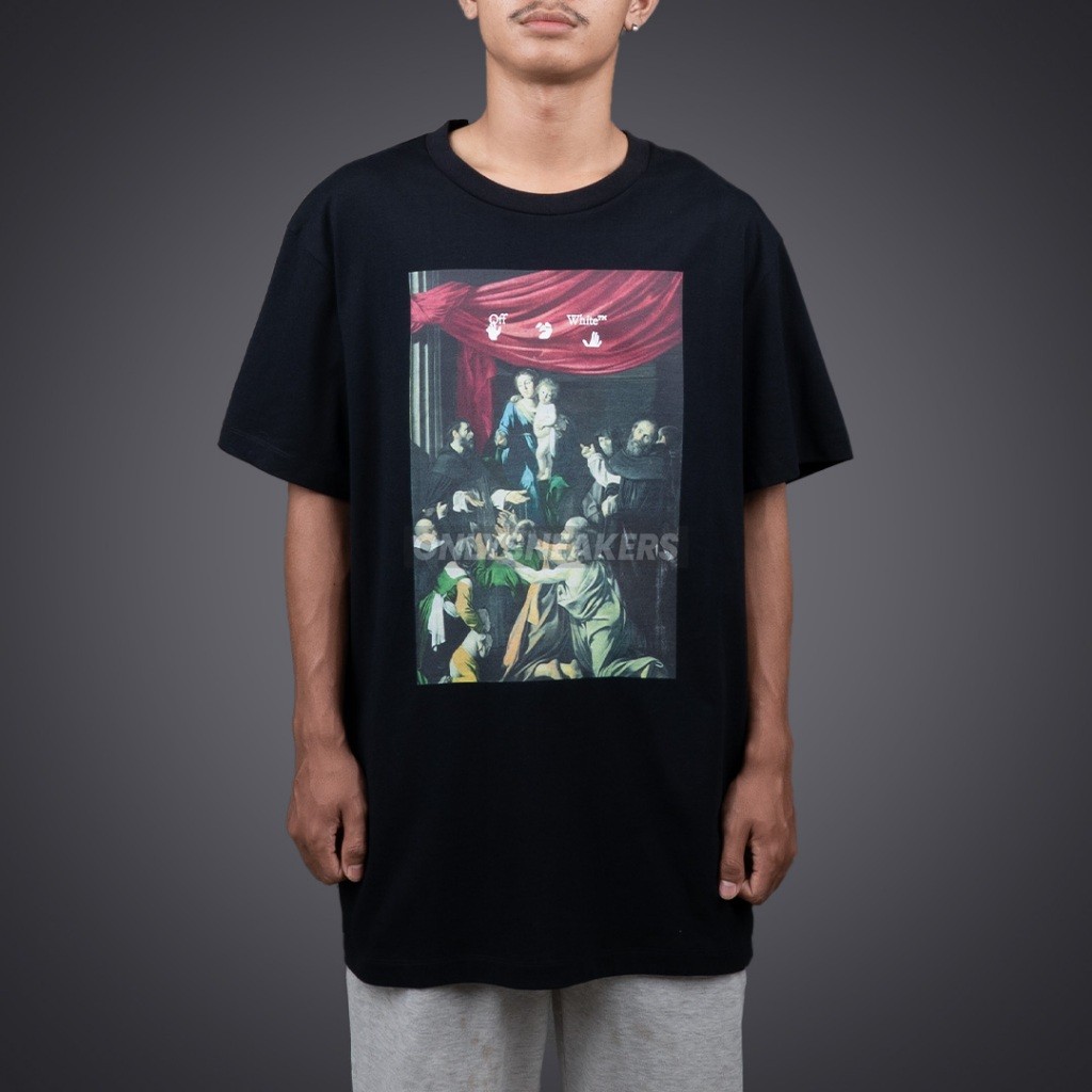 ORI OFF WHITE CARAVAGGIO SS20 BLACK TEE