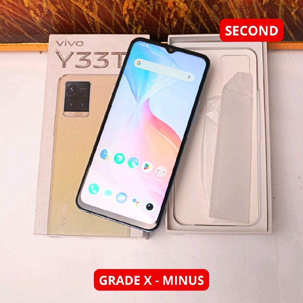VIVO Y33T 8/128 GB GRADE X - MINUS HP SECOND ORIGINAL SINAR MUTIARA CELL (48059)