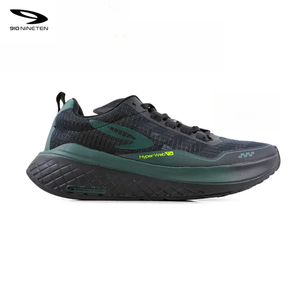 ULTRA EKIDEN 1.0 HIJAU TUA HIJAU NEON/SEPATU LARI ULTRA EKIDEN 910 NINETEN