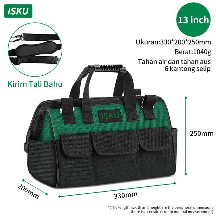 CRAFTIRON ISKU Tool bag Besar 18 Inch Tool box 17 inch 19 inch Kotak Perkakas - 13" Toolbag