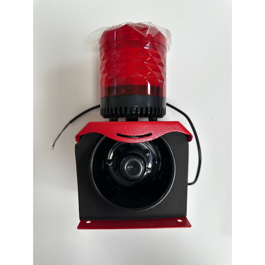 SF513 Industrial Horn Siren Emergency Sound and Light Alarm Red LED Flashing Strobe Warning Light wi