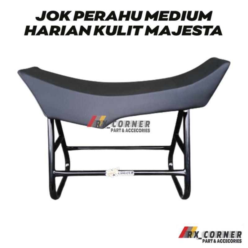 SEAT JOK RX KING RXKING PERAHU MEDIUM HARIAN KULIT POLOS MAJESTA PREMIUM TERBAIK