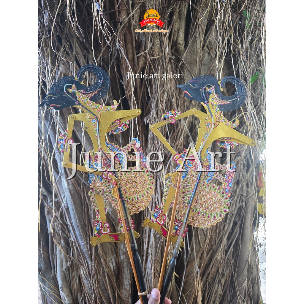 Sepasang Wayang Kulit Nakula Sadewa Pandawa premium