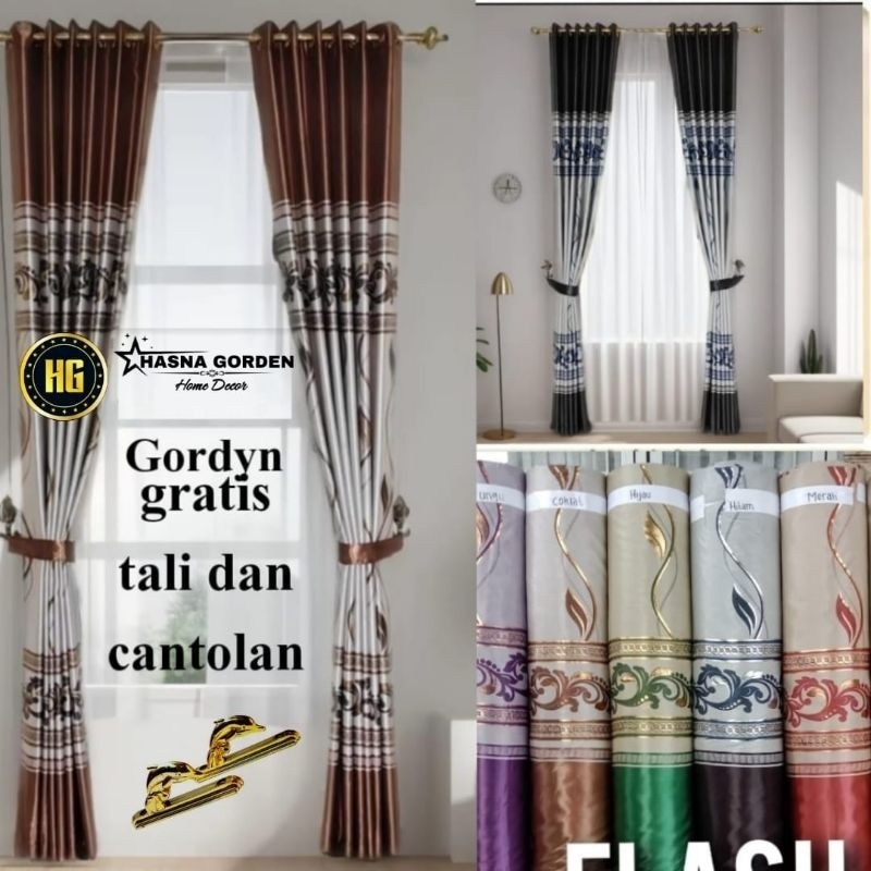 PROMO  GORDEN BLACKOUT BLUDRU HORDENG JENDELA GORDEN PINTU MINIMALIS