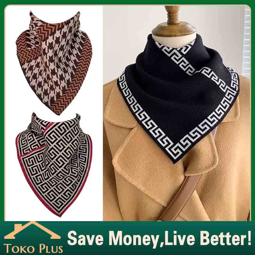 Syal Leher Turtleneck Rajutan Syal Leher Outfit Korean Style Syal Rajut Wanita Musim Dingin