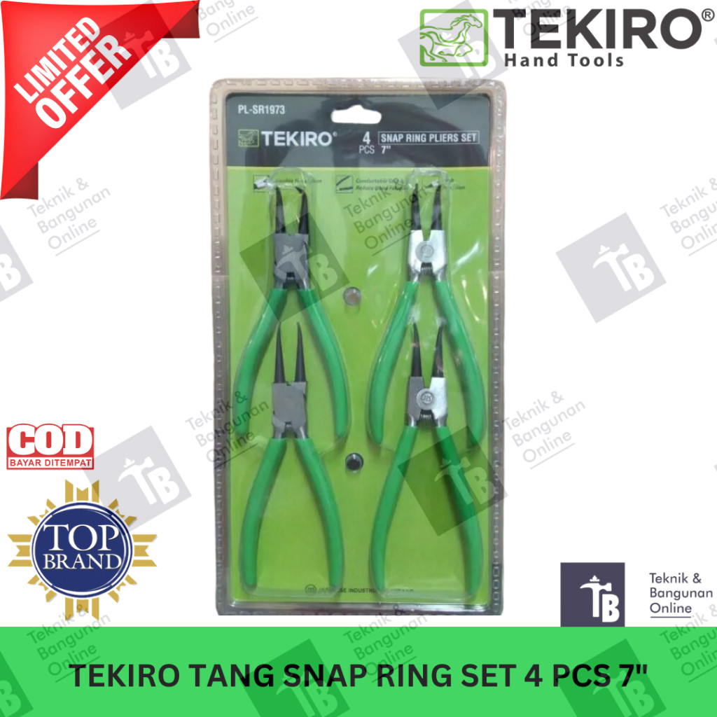 TEKIRO TANG SNAP RING SET 4 PCS 7" / SNAP RING SET /SNAP RING / TOOLS