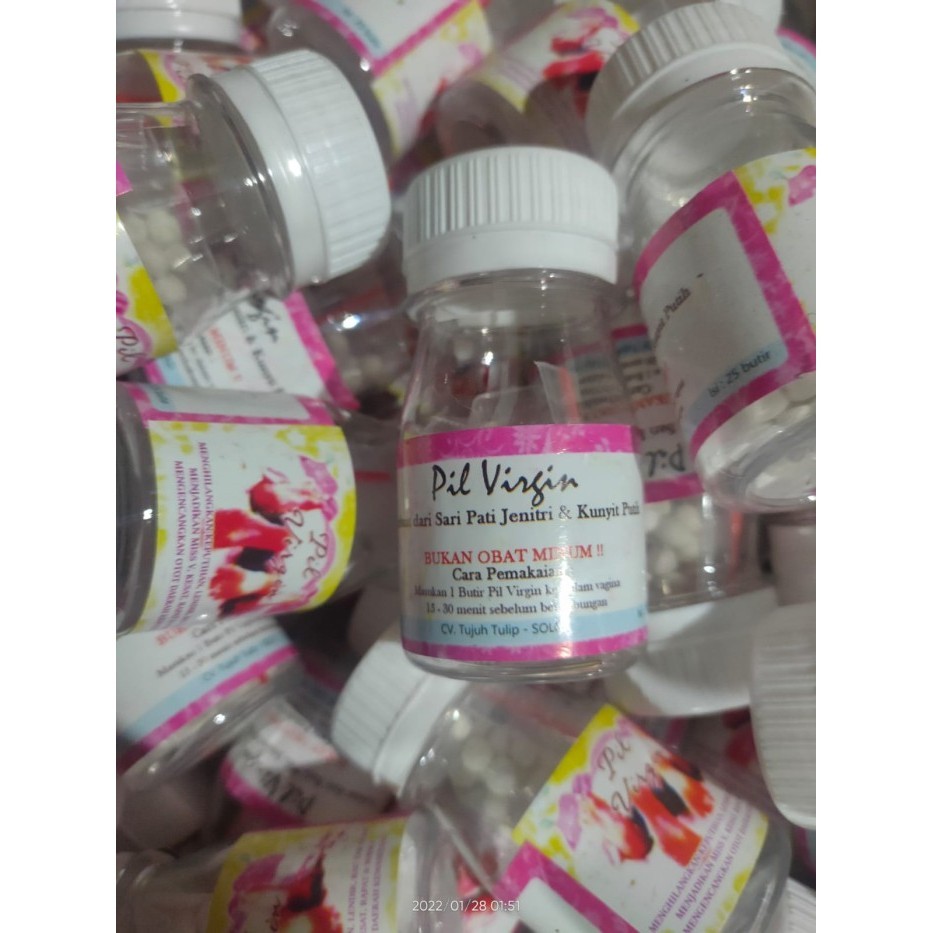 Pil Virgin tujuh tulip - Feminine Soap -  Betadine wipes - Sepet Arum - Sari Rapet 100 Pil SUPLEMEN 