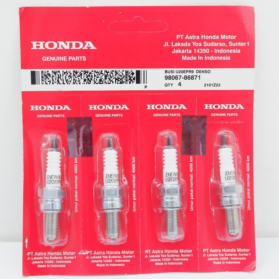 busi supra x 125 - busi supra x 125 original - kode U20EPR9 4 PCS AHM Honda Beat Kharisma