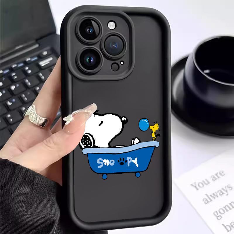Case Hp OPPO Reno5 4G 5G Reno3 Reno4 F Lite K Z Reno6 Soft Silicone Menggemaskan Snoopy Camera Prote