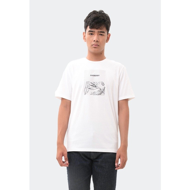 MANZONE Kaos Pria Lengan Pendek  LEGENDARY - WHITE