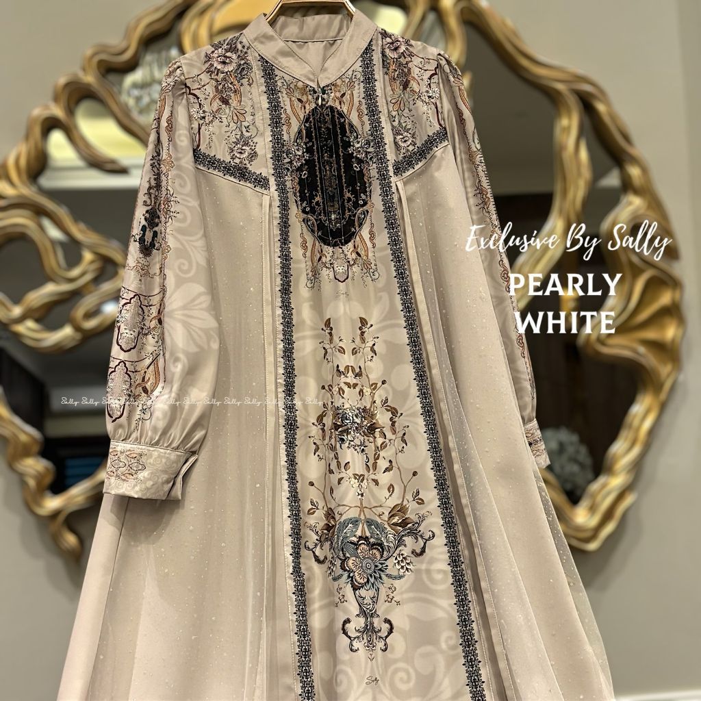 COD Sally Scarf- NAURA Dress printing Exclusive/ daily / dress kondangan