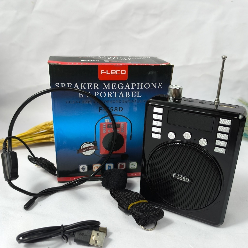 NEW Speaker Pinggang F-558D MIC Tour Guide Guru Mengajar Pengeras Suara Praktis ORI