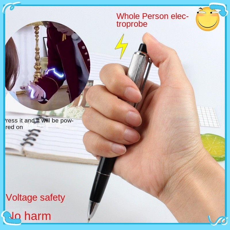Bagus boy Pulpen Mainan Alat Prank Pen Shock Alat Prank -Pulpen Setrum Kejut Pen Electric Shocking C