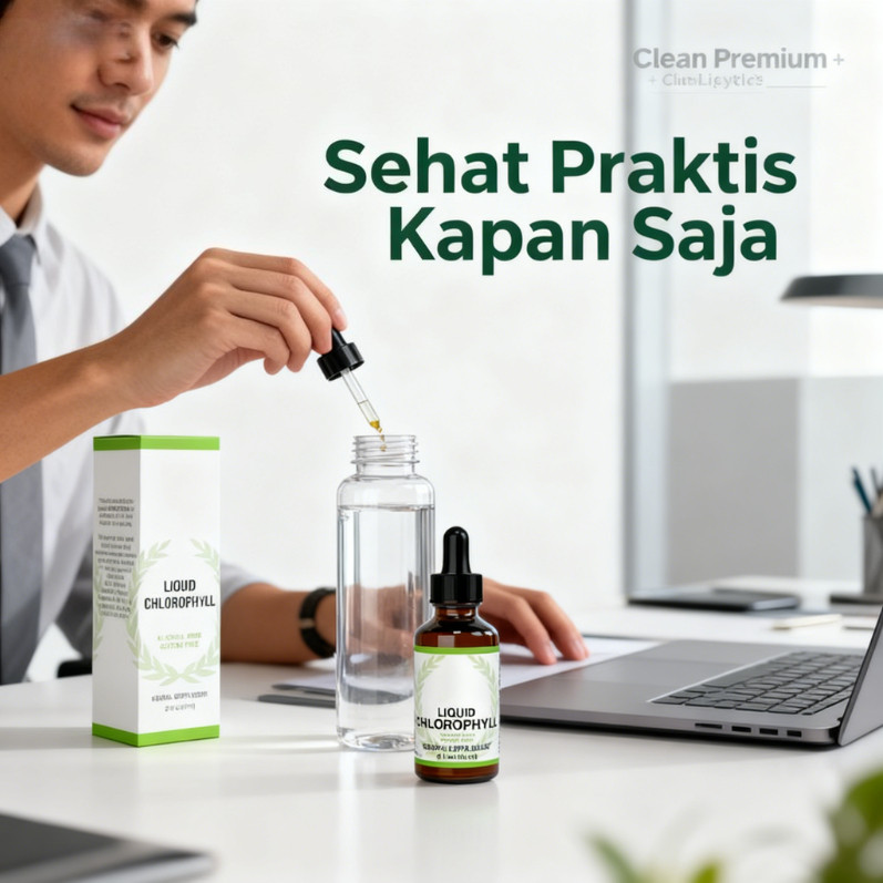 Liquid Chlorophyll Tetes Detox Booster Energi Kulit Cerah Alami 59ml Gluten & Alcohol Free  CO790-lc