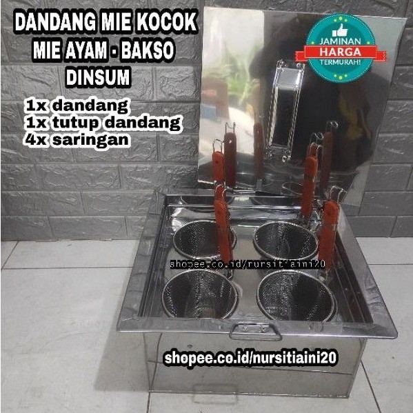 Dandang mie kocok set 4 saringan - Panci mie ayam - dandang dinsum bakso MURAH