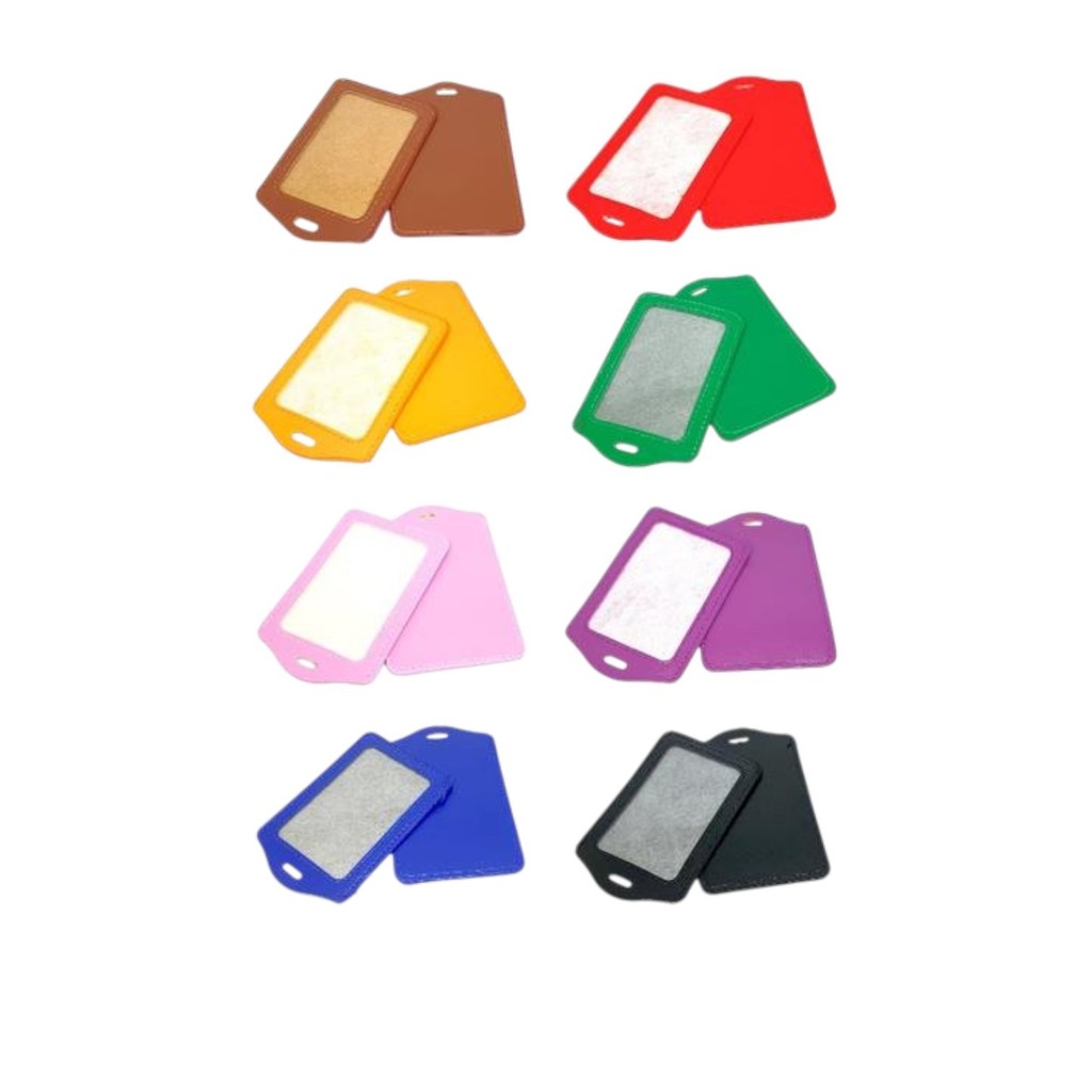 tempat kartu tempat nametag etoll kulit - Cokelat RJT