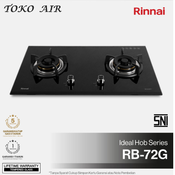Kompor Tanam Rinnai RB 72 G Schott Glass