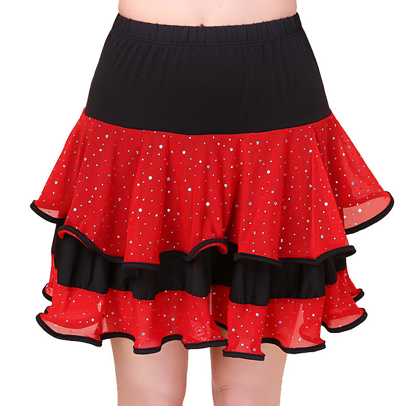 New Yunshang Yangyi Square Dance Costume Latin Dance Short Skirt Half Body Sequin Line Dance Perform