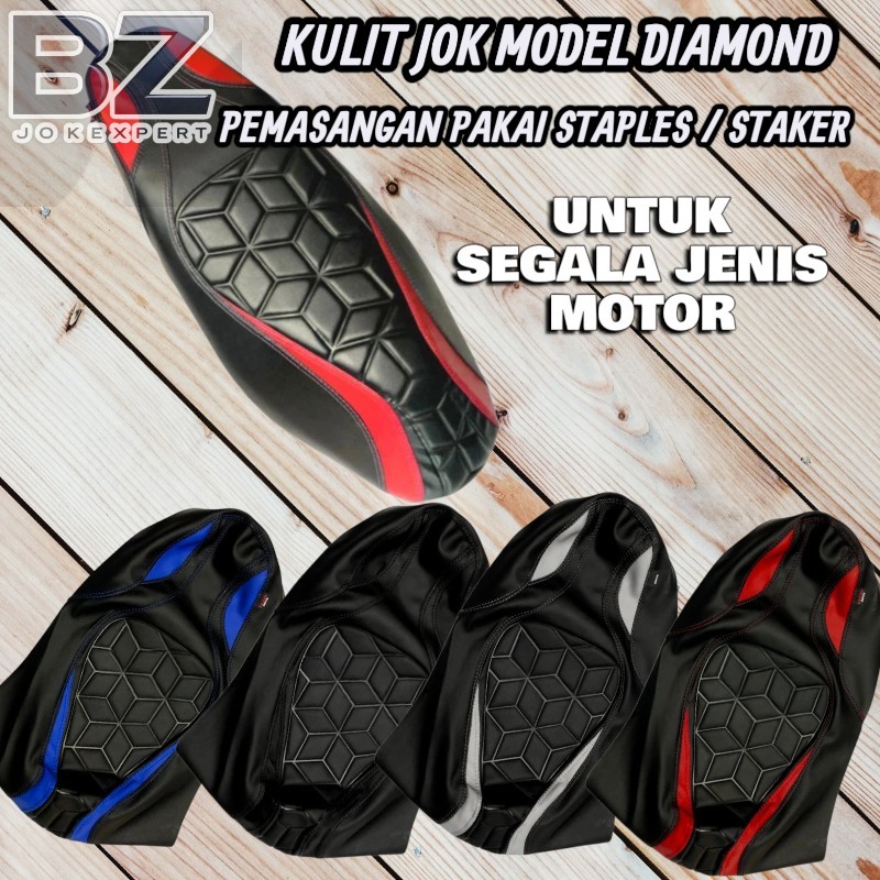 COVER Jok motor DIAMOND PREMIUM CUSTOM UNIVERSAL (PASANG PAKAI STAPLES) motor beat / vario 125 / var