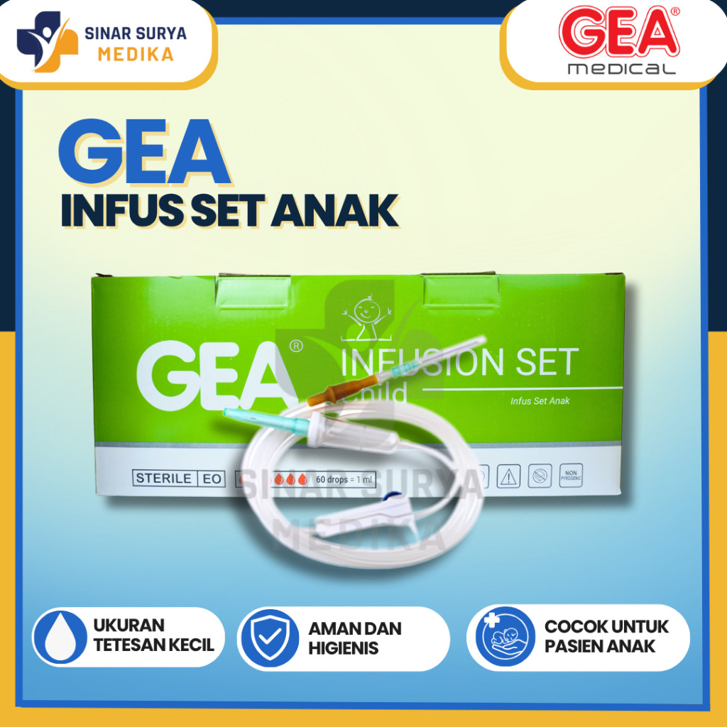 Infusion Set Anak GEA / Infus Set Anak / Selang Infus Anak /Infus Anak