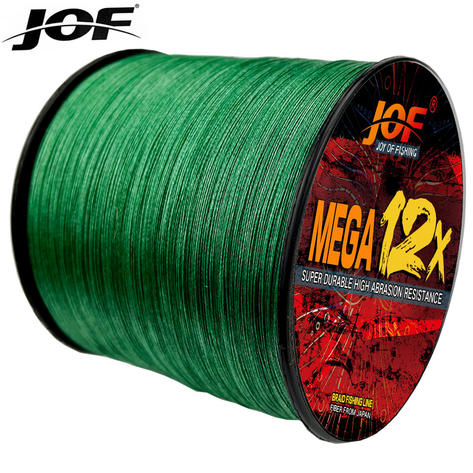 JOF X12 Braided PE Line 500m 300m 100m Fishing Line Super Powered Braided Line Diameter:0.16-0.55mm 