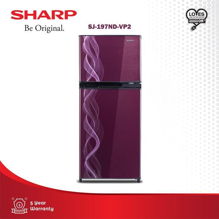 Kulkas SHARP 2 Pintu SJ-197ND-VB/VP-2, Kapasitas 172L - Freezer, Minuman - Lemari Es Listrik - SJ-19