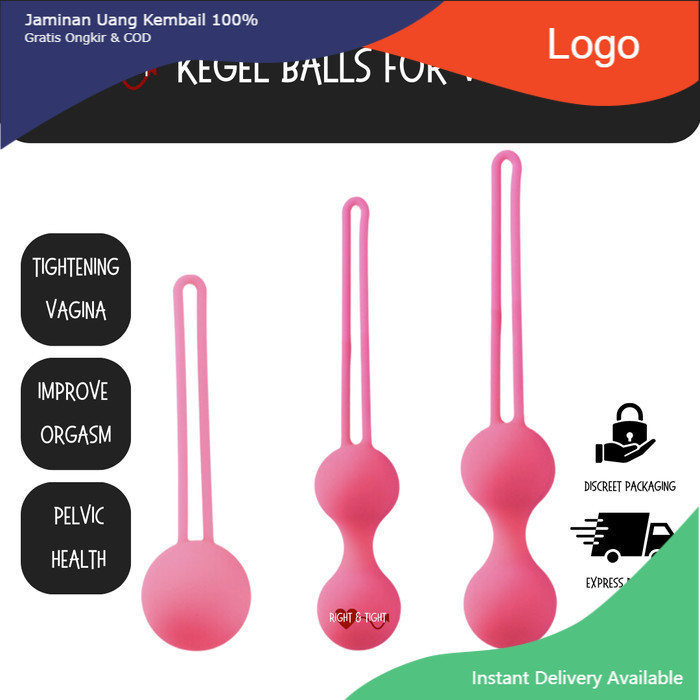 (BISA COD) PROMO  Kegel Ball Bola Kegel - Pink privasi amann -rettashop-