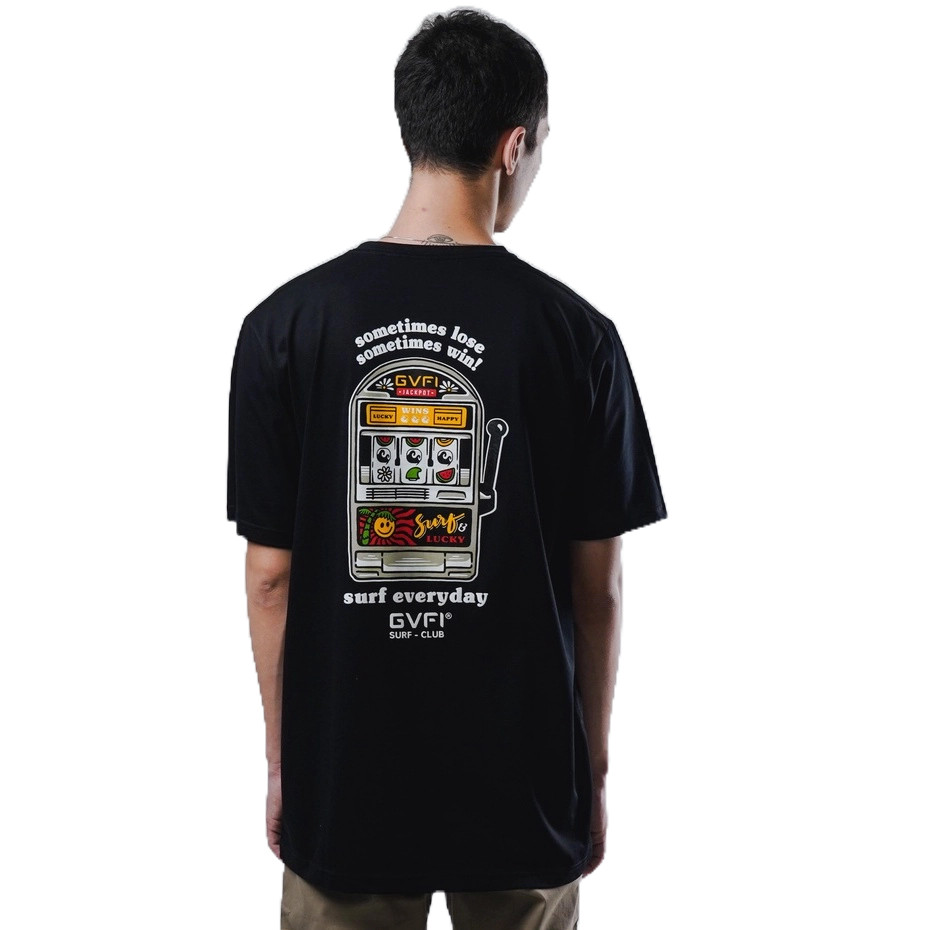 GVFI T-Shirt Surf Everyday Black Kaos Hitam