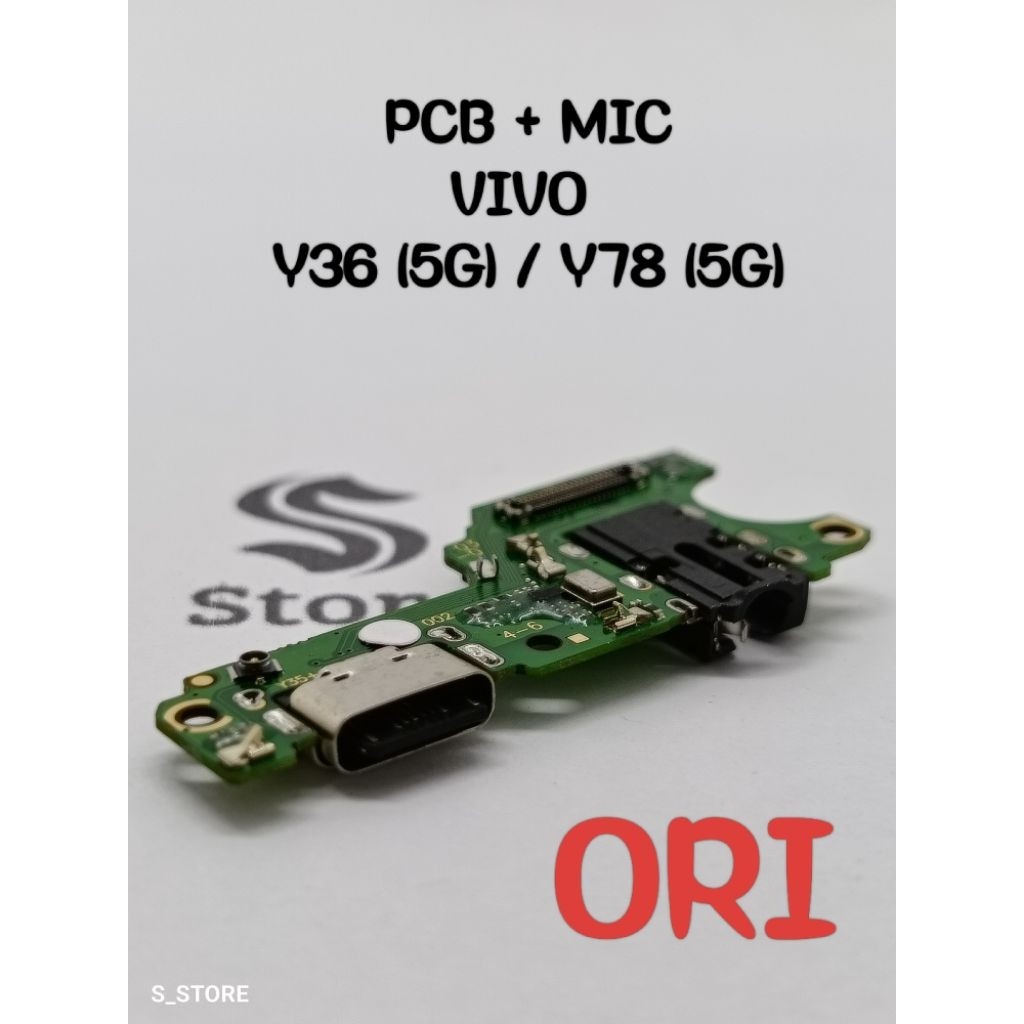 CONNECTOR CHARGER VIVO Y36 (5G) / Y78 (5G) ORI + IC PAPAN KONEKTOR CAS PCB BOARD VIVO Y36 (5G)