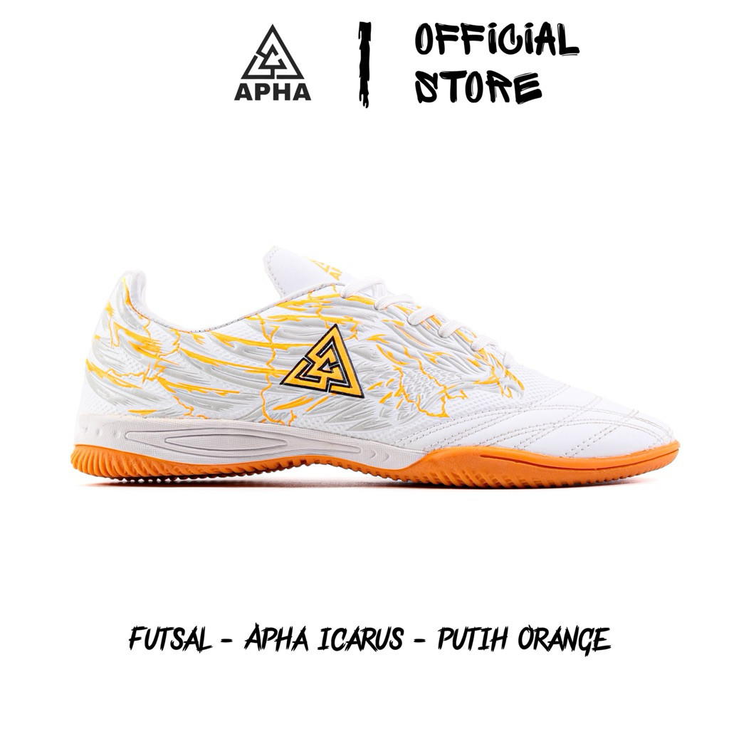 APHA - Sepatu Futsal Apha Icarus Putih Orange
