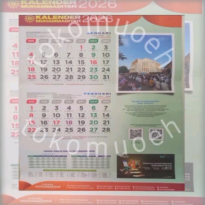 KALENDER MUHAMMADIYAH 2026 Murah Original Terlaris