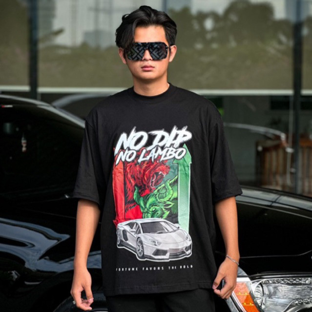 Paranoise x Timothy Ronald “NO DIP NO LAMBO”Oversize Tee