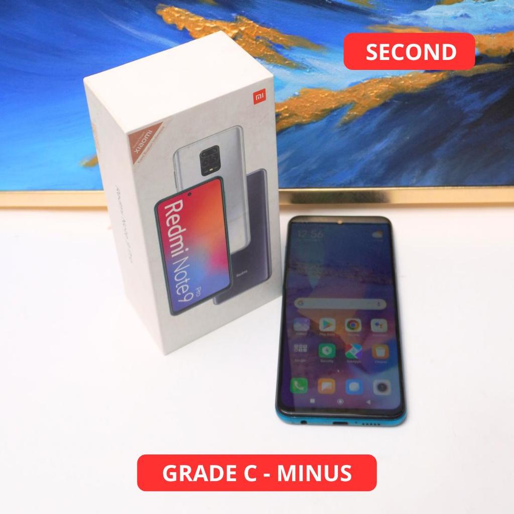 XIAOMI REDMI NOTE 9 PRO 8/128 GB GRADE C - MINUS HP SECOND ORIGINAL SINAR MUTIARA CELL