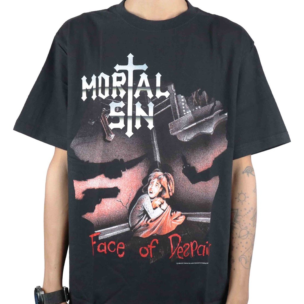 Original Mortal Sin - Face Of Despair Kaos Pria