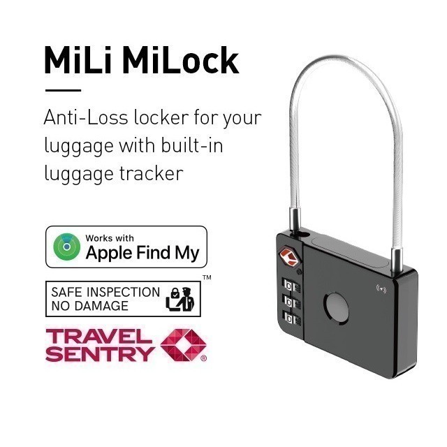 MiLi MiLock - Smart Anti-Loss Lock - Works with Apple Find My