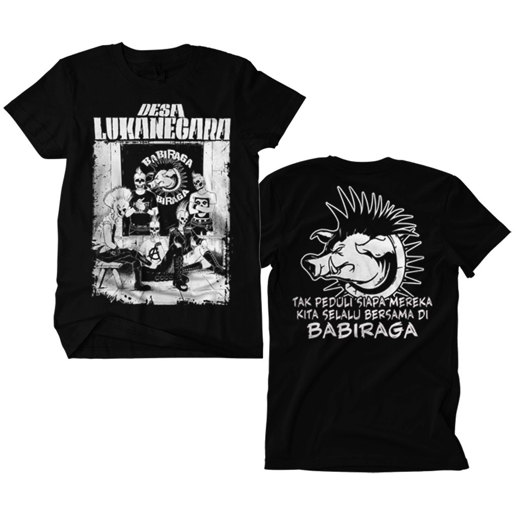 Kaos Band Punk Desa Lukanegara - Babiraga hitam