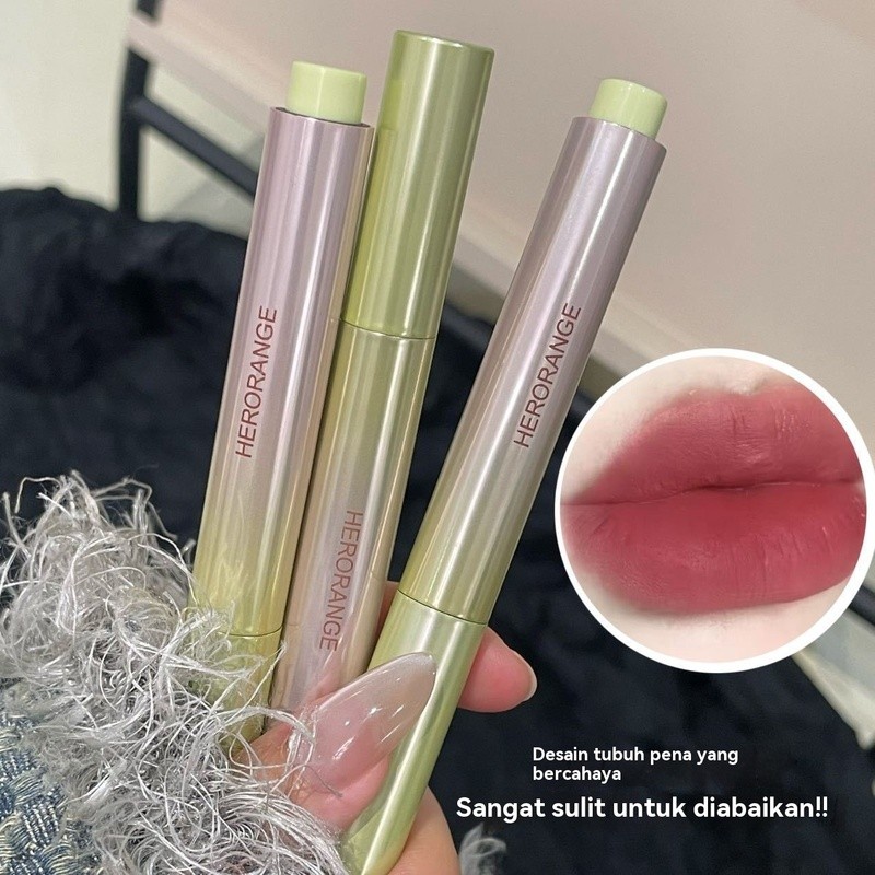 HERORANGE Pink Day Velvet Lipstick Low Saturation Mist Matte Permanent Pigmentation Lipstick