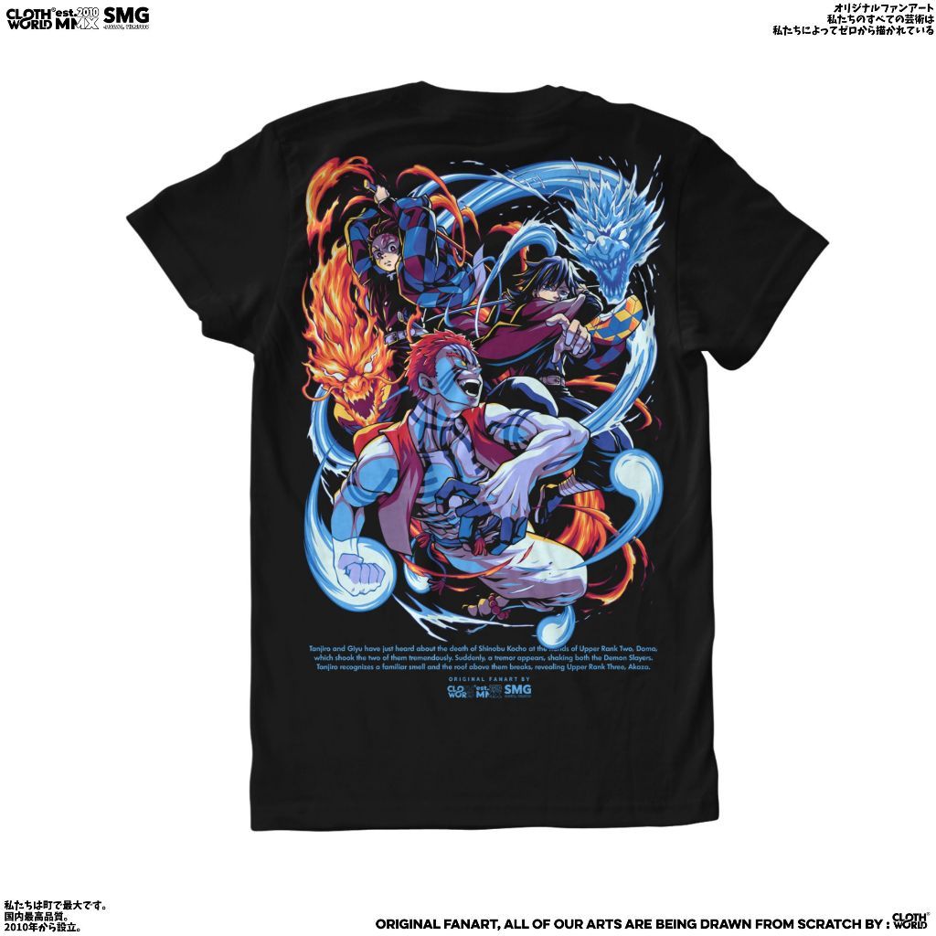 Kaos Unisex CLOWOR Demon Slayer Infinity Castle Tanjiro Giyuu Akaza Kimetsu no Yaiba  Anime