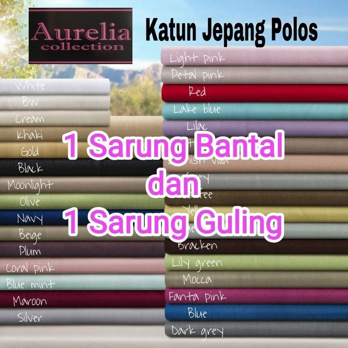 Sarung Bantal & Guling polos SIZE : STANDAR (KATUN JEPANG 100%) - Sarban & Sargul, Standar 50x70