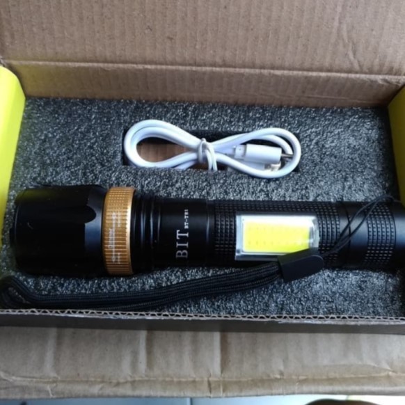 NEW EVA Senter BIT BT-T81 Plus Flashlight Besar Water Proof LI-ion Recharge ORI